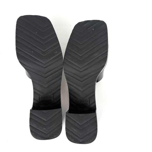 GUCCI Rubber Black Platform Slide Sandals 36, 6 - Picture 11 of 14